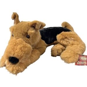 Steiff American Kennel Club Large Approx 20" Airedale Dog Plush Terrier Ear Tag